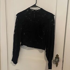 The kooples black lace blouse Size 2 US 10